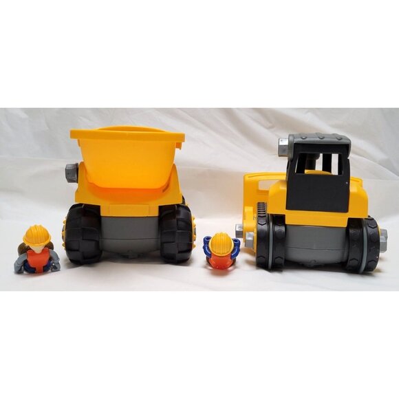 Lot of 2 Toy State Kid Galaxy? Cat Construction Toy Dump Truck Bulldozer Drivers - Picture 4 of 8